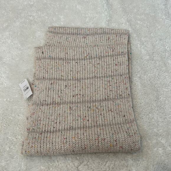 LOFT Accessories - Loft NWT Womens Knit Infinity Cream Multicolor Scarf Clean Softcore Minimalist